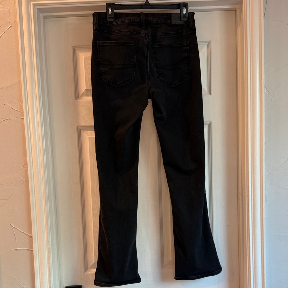 American Eagle Outfitters Black High Rise Skinny Kick Jeans - Picture 2 of 7
